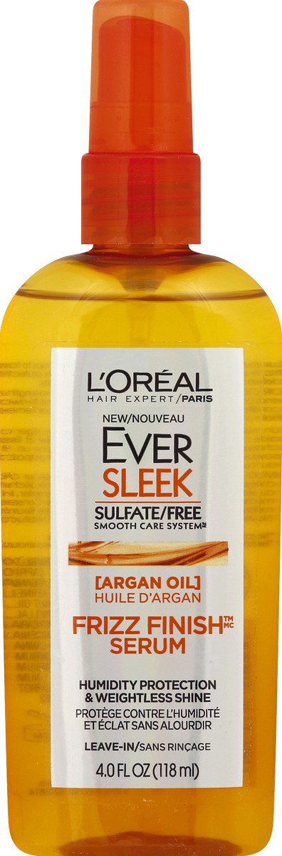slide 5 of 6, L'Oréal EverSleek Sulfate Free Frizz Finish Oil-In-Serum, 4 fl oz