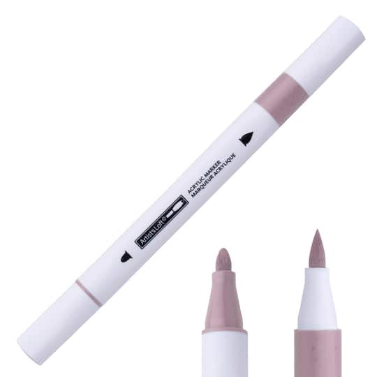 slide 1 of 3, Artists Loft 112 Dusty Purple Bullet/Brush Dual Tip Acrylic Marker By Artist's Loft, bullet/brush