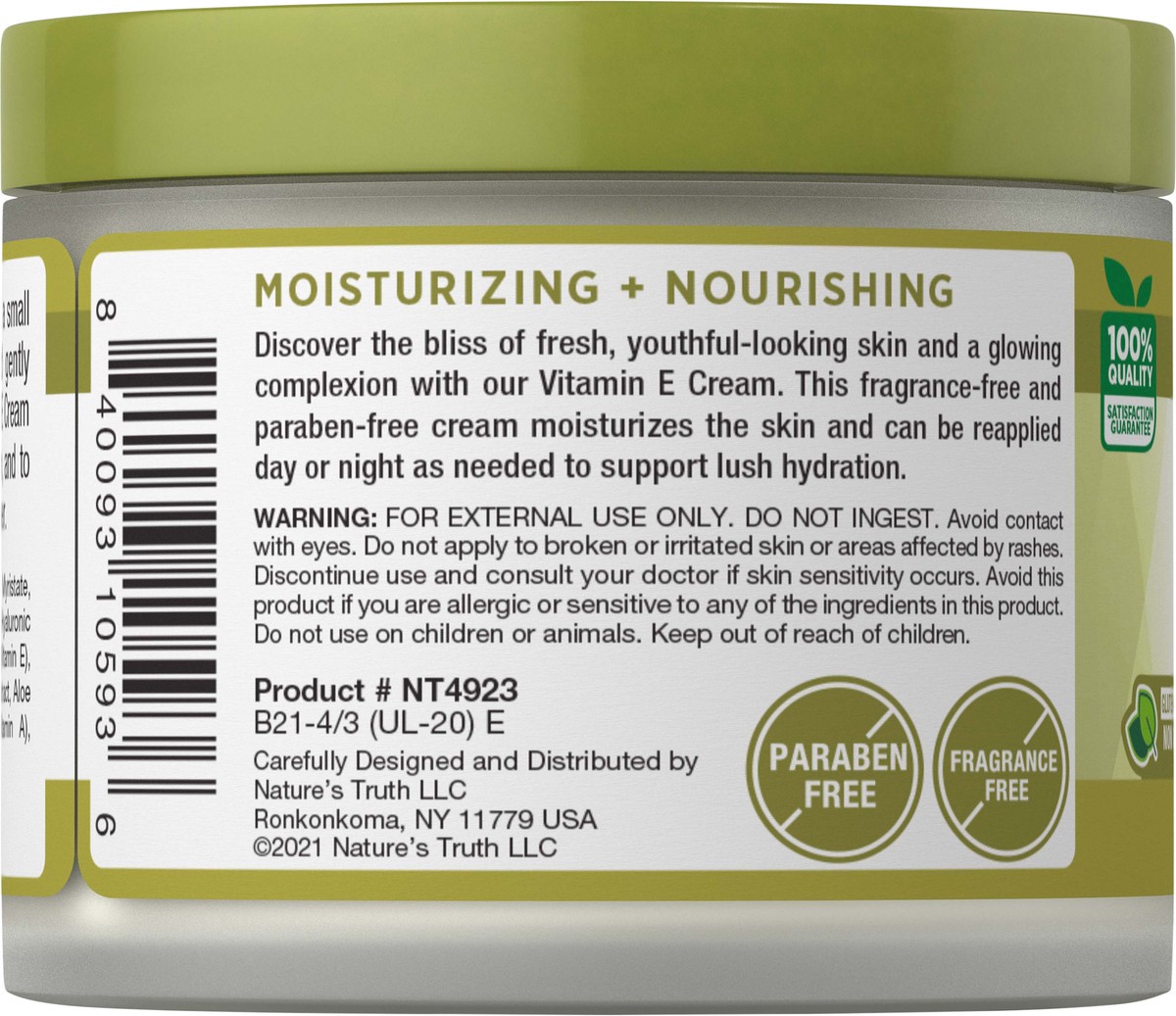 slide 3 of 6, Nature's Truth Moisturizing Professional Unscented E-Cream Complex 4 oz, 4 oz