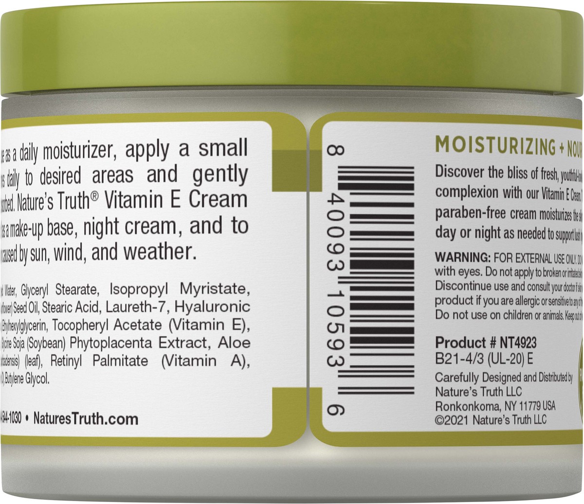 slide 4 of 6, Nature's Truth Moisturizing Professional Unscented E-Cream Complex 4 oz, 4 oz