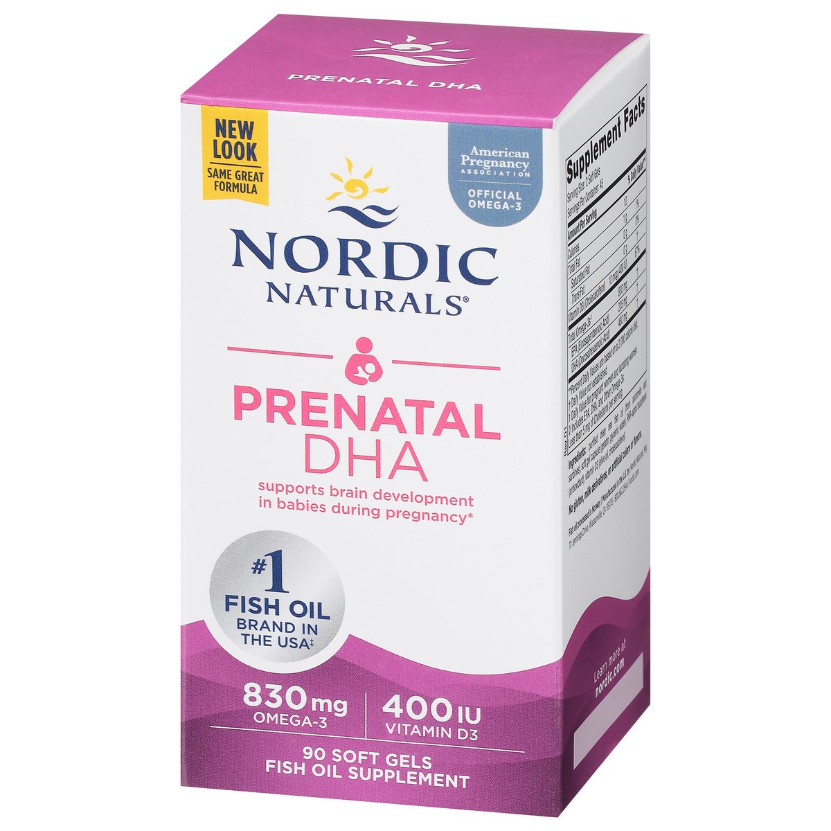 slide 3 of 9, Nordic Naturals Prenatal DHA 90 Soft Gels, 90 ct