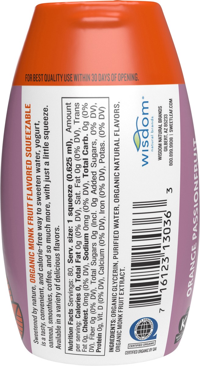 slide 2 of 5, SweetLeaf Organic Orange Passionfruit Monk Fruit Sweetener, 1.62 fl oz