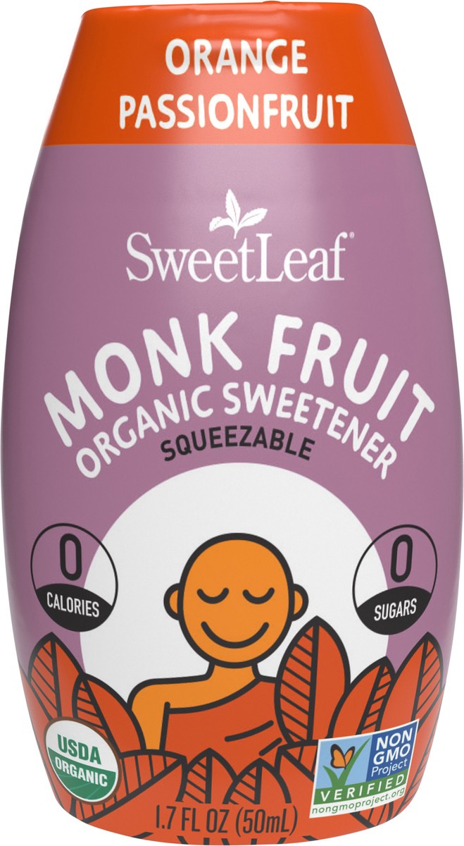 slide 1 of 5, SweetLeaf Organic Orange Passionfruit Monk Fruit Sweetener, 1.62 fl oz