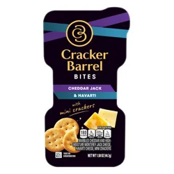 Cracker Barrel Bites with Cheddar Jack & Havarti Cheese with Butter Crackers, 1.58 oz Tray