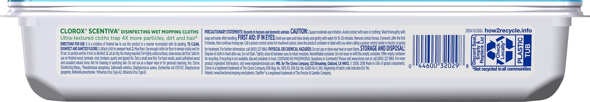 clorox scentiva disinfecting wet mopping cloths