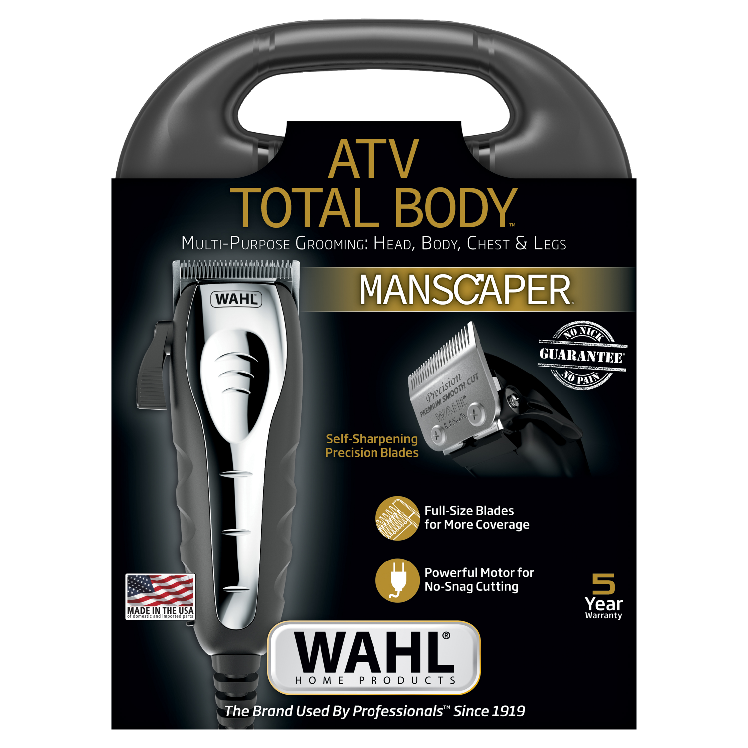 slide 1 of 2, Wahl USA Manscaper ATV Total Body Corded Head, Body, Chest, & Legs Clipper Model 3024498, 1 ct