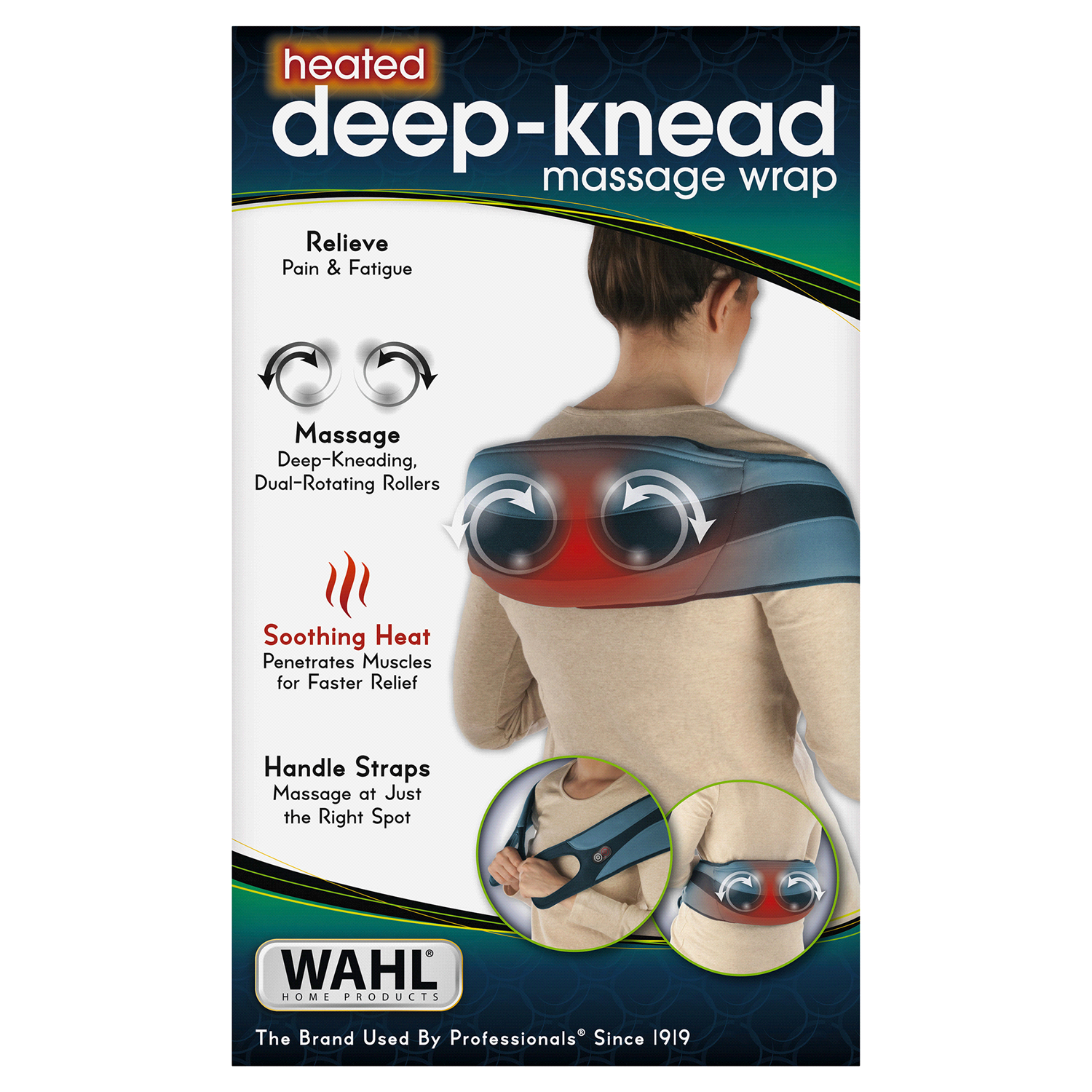 slide 1 of 2, Wahl Shiatsu Heated deep knead Massage Wrap, 1 ct