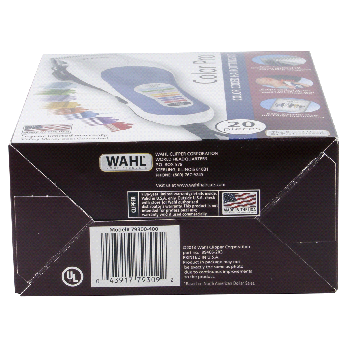 slide 6 of 8, Wahl Color Pro Men's Haircut Kit With Color Coded Guide Combs And Hard Storage Case - 79300-400, 20 ct