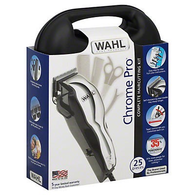 slide 1 of 1, Wahl Chrome Pro Hair Clipper 25 Piece Kit, 1 ct