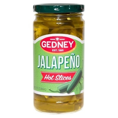 slide 1 of 1, Gedney Hot Jalapeno Pepper Slices, 12 oz