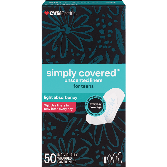 slide 1 of 1, CVS Health Teen Everyday Liners, 50 ct