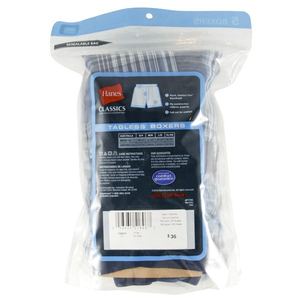 slide 4 of 5, Hanes Ultimate Mens Boxer Plaids, Extra Large, 5 ct