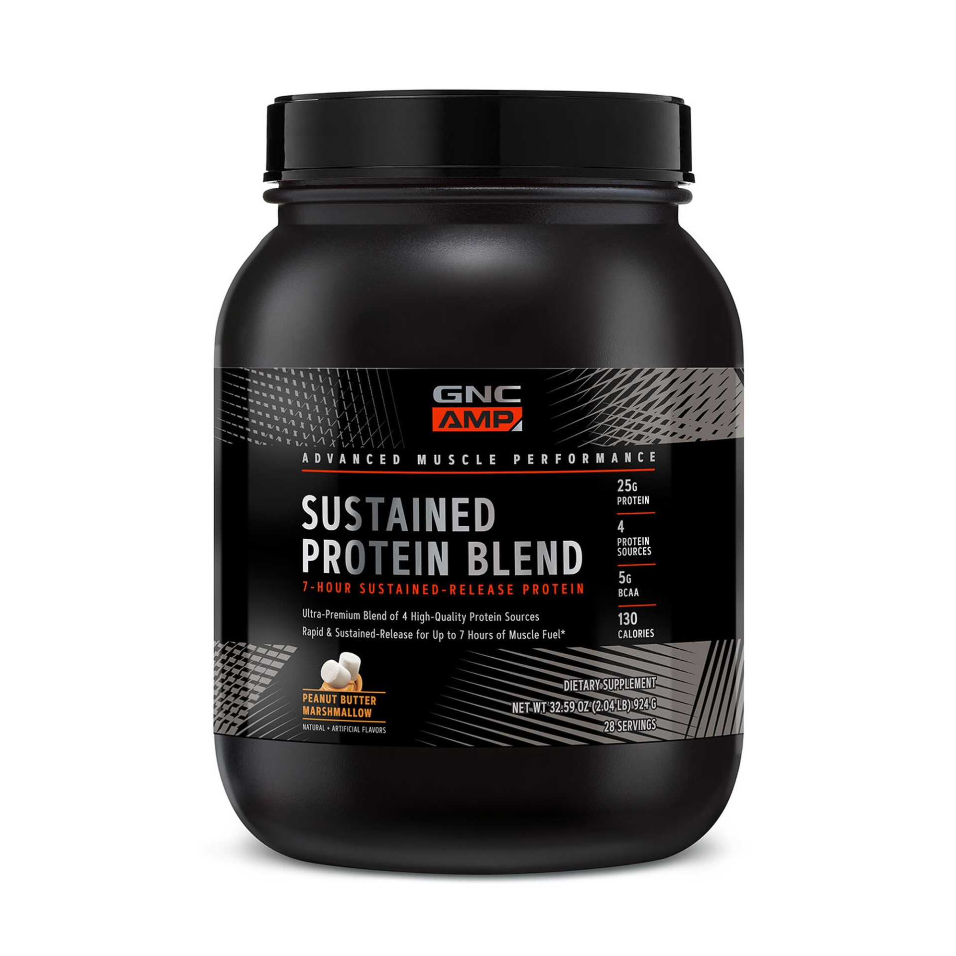 slide 1 of 1, GNC AMP Sustained Protein Blend - Peanut Butter Marshmallow, 1 ct