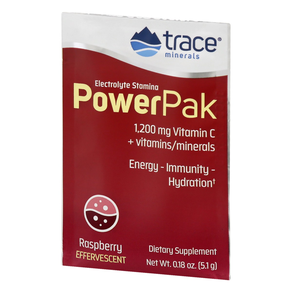 slide 8 of 9, Trace Power Pak Effervescent Raspberry Electrolyte Stamina - 0.18 oz, 1 ct