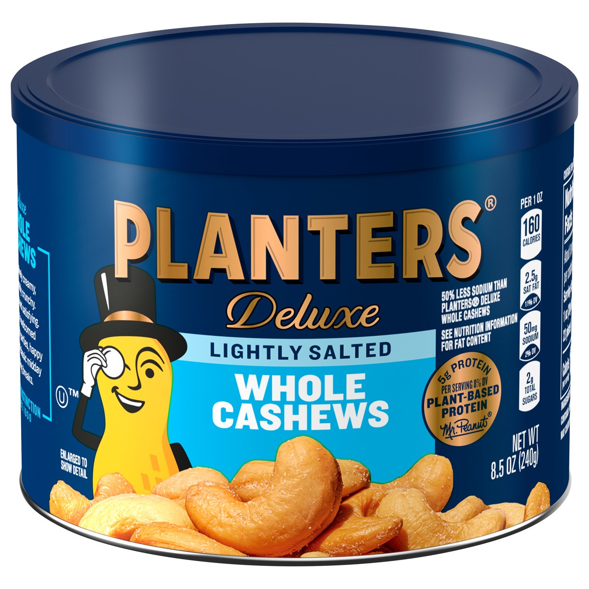 slide 1 of 5, Planters Deluxe Lightly Salted Whole Cashews, 8.5 oz