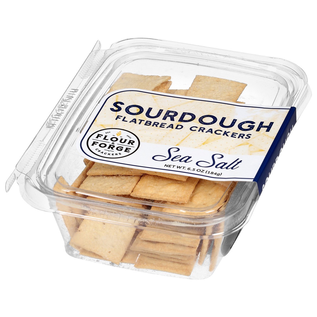 slide 3 of 4, Flour & Forge Sourdough Sea Salt Flatbread Crackers 6.5 oz, 6.5 oz