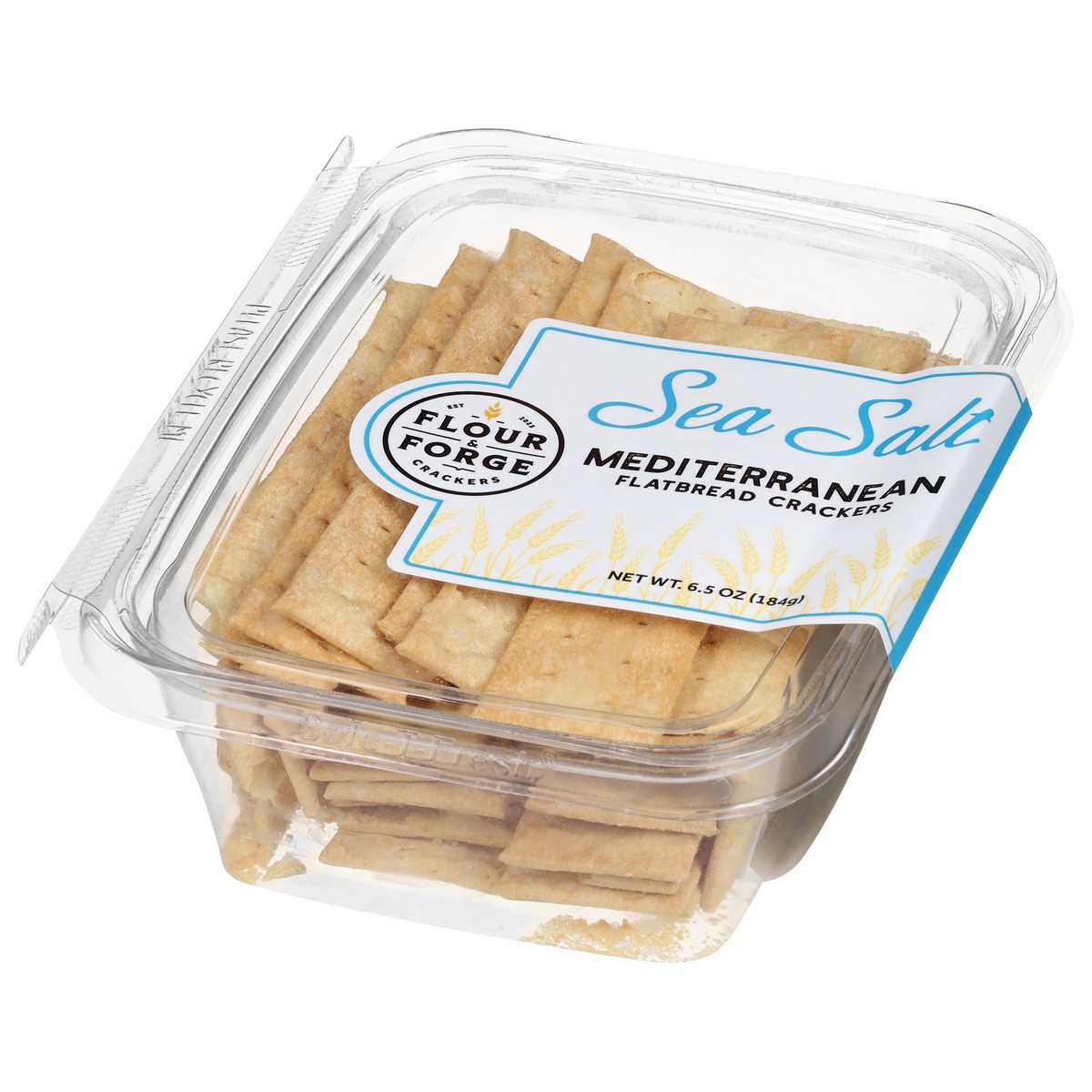 slide 2 of 4, Flour & Forge Mediterranean Sea Salt Flatbread Crackers 6.5 oz, 6.5 oz