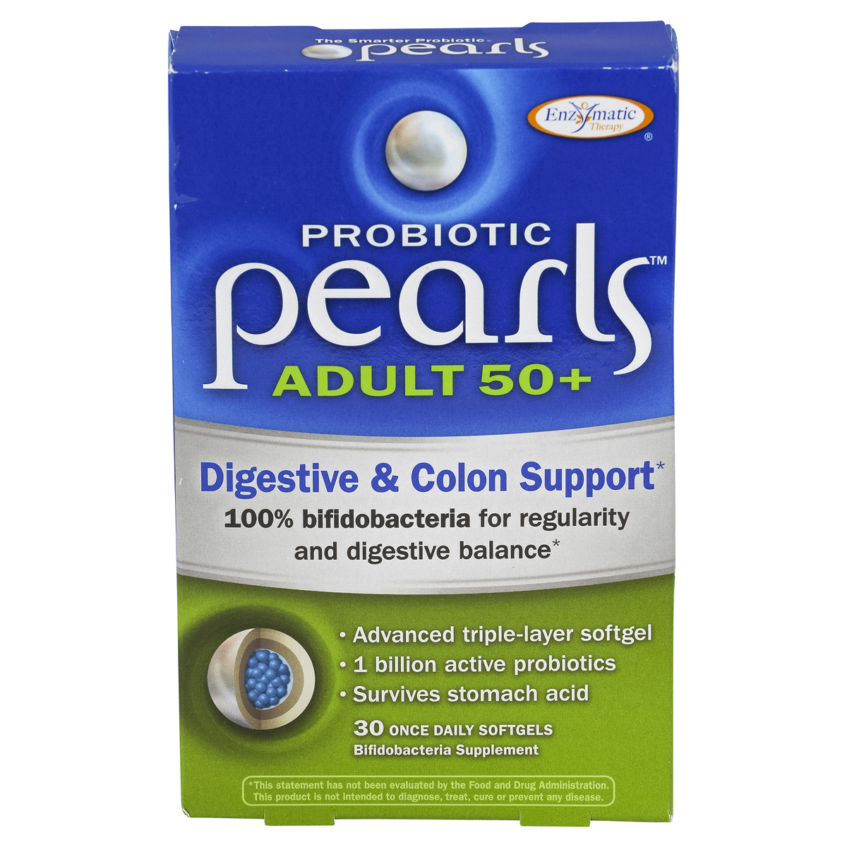 slide 1 of 4, Enzymatic Therapy Probiotic Pearls For Adults 50+, 30 ct