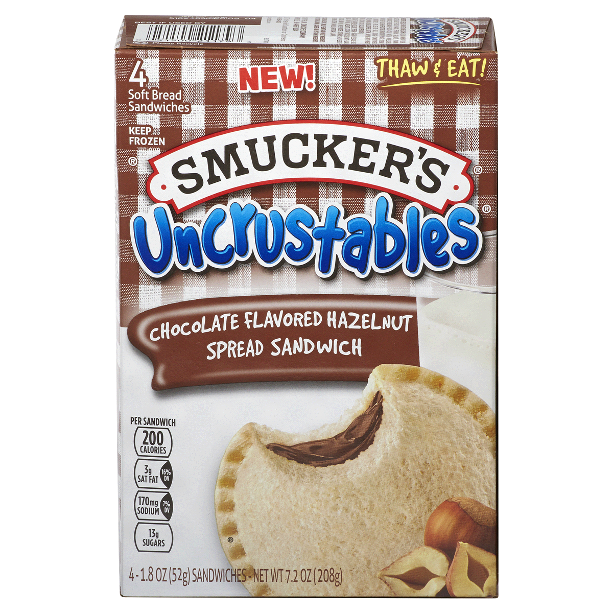 Smucker's Uncrustables Chocolate Flavored Hazelnut Spread 7.2 oz Shipt