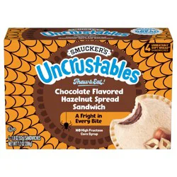 Smucker's Smucker’s Uncrustables Chocolate Flavored Hazelnut Spread Sandwiches, 4 Count, 1.8 Oz. Each, Frozen