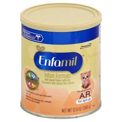 Enfamil A.R. Infant Formula, Clinically Proven to Reduce Reflux & Spit-Up in 1 Week, with Iron, DHA for Brain Development, Probiotics to Support Digestive & Immune Health, Powder Can, 12.9 Oz
