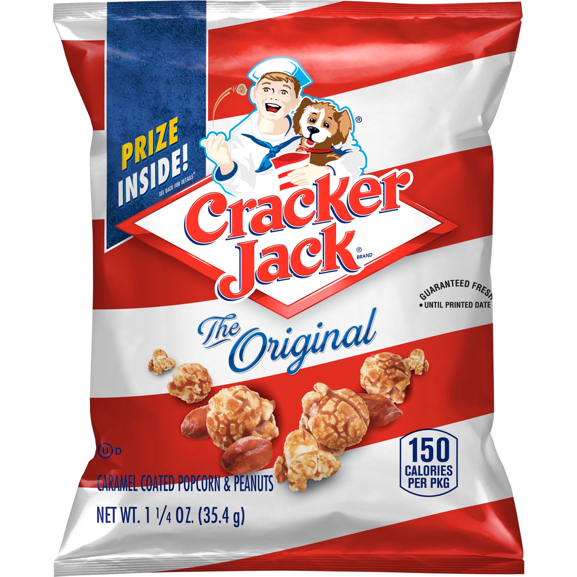 slide 1 of 1, Cracker Jack Caramel Coated Popcorn And Peanuts, 1.25 oz