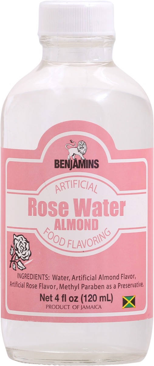 slide 6 of 10, Benjamins Rose Water Almond Artificial Food Flavoring 4 fl oz Bottle, 4 fl oz