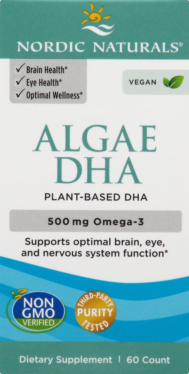 slide 8 of 13, Nordic Naturals Algae Dha, 60 ct