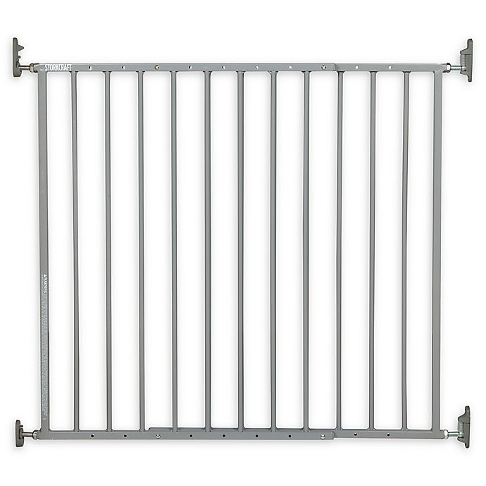 slide 1 of 8, Storkcraft Easy Walk-Thru Metal Safety Gate - Grey, 1 ct