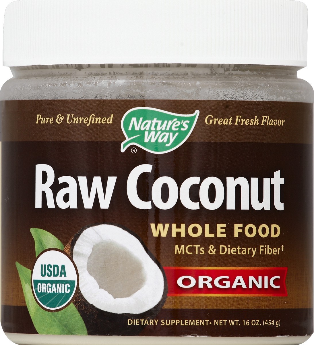 slide 2 of 2, Nature's Way Raw Coconut 16 oz, 16 oz