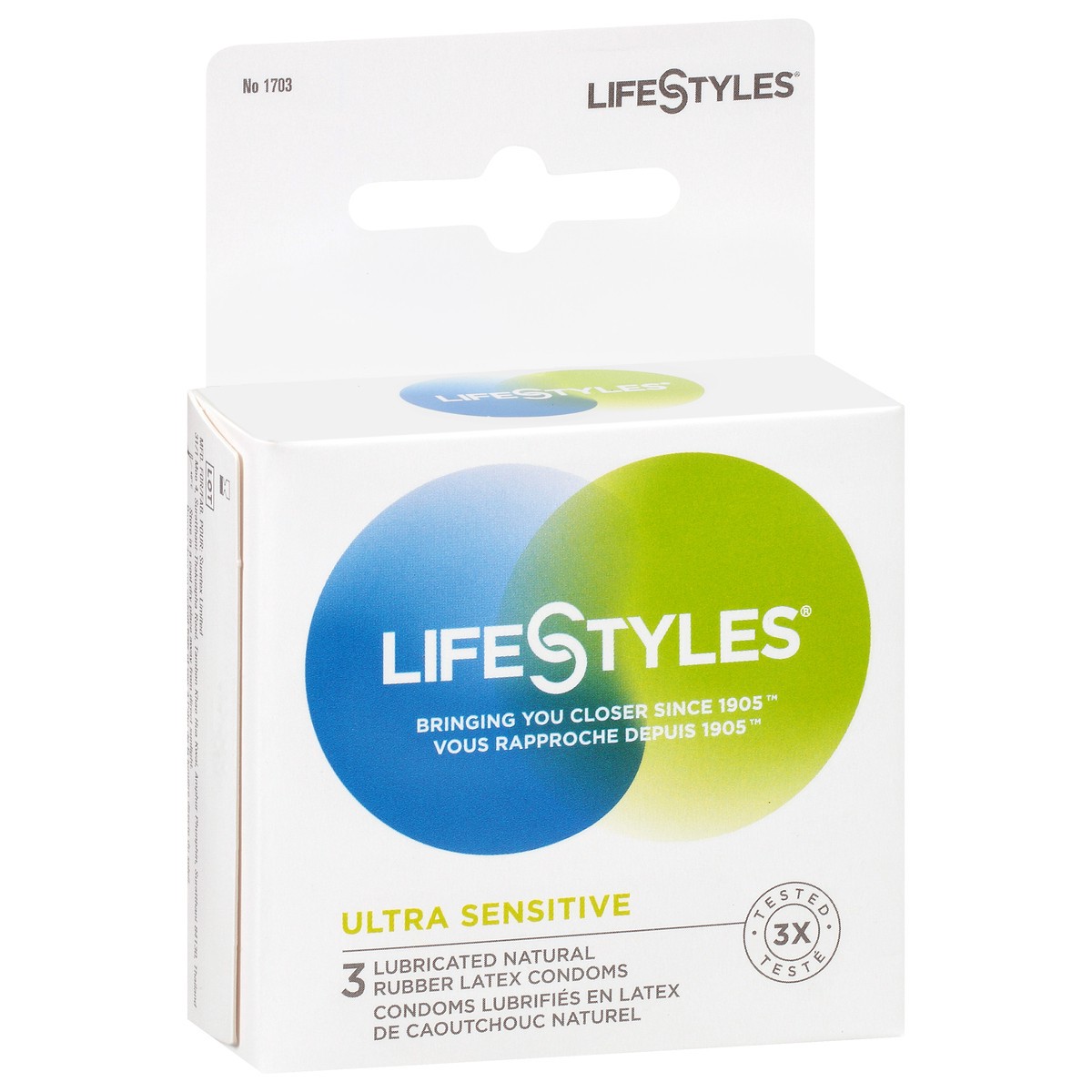 slide 4 of 9, LifeStyles Latex Ultra Sensitive Condoms 3 ea, 3 ct