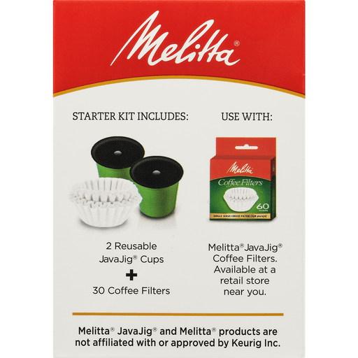 slide 6 of 9, Melitta JavaJig Reusable Coffee Filter System, 30 ct