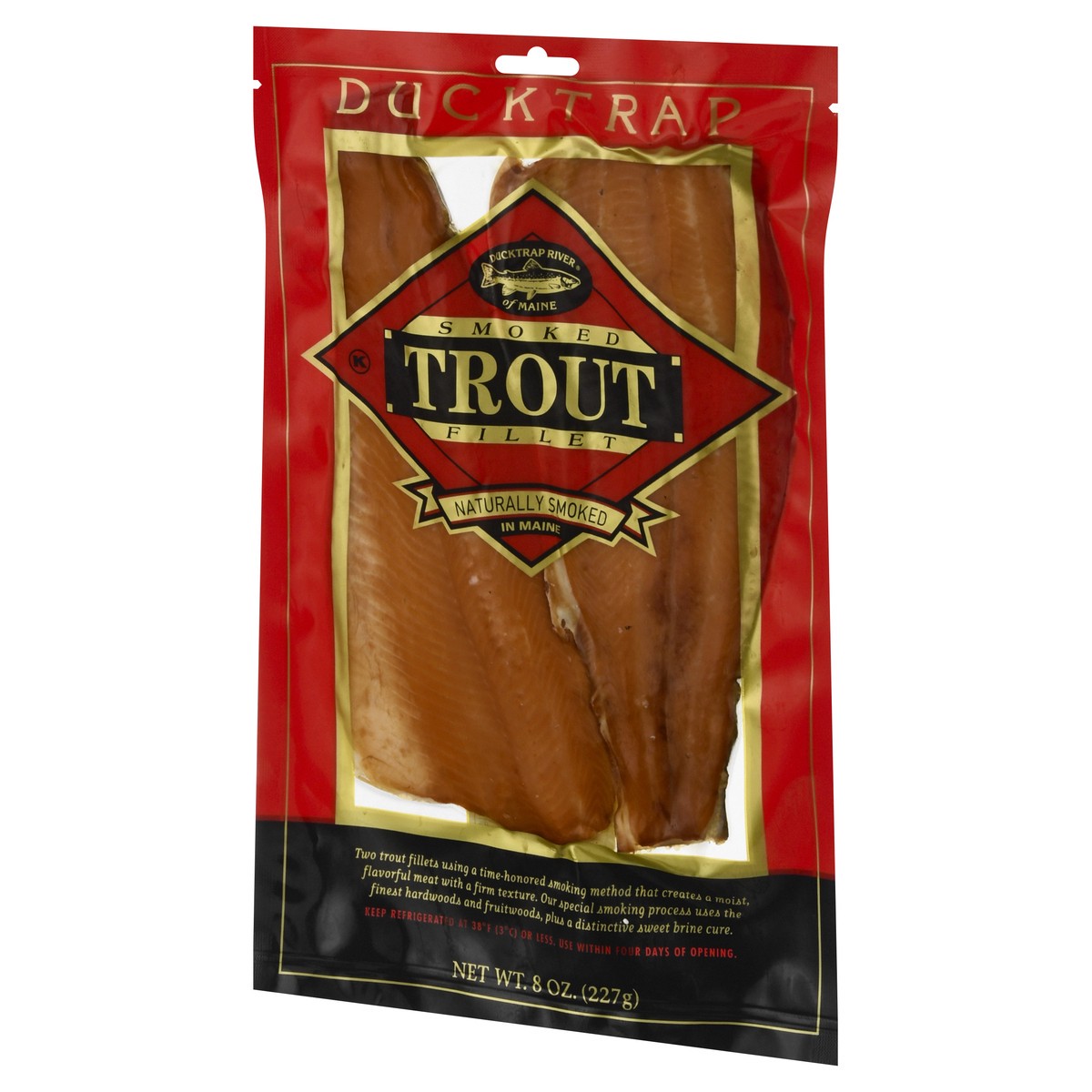 slide 4 of 9, Ducktrap River of Maine Smoked Trout Fillets, 8 oz