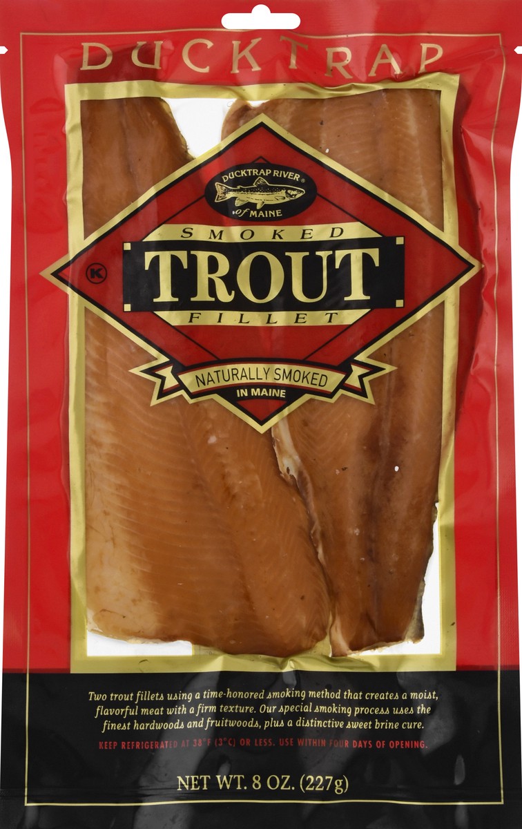 slide 5 of 9, Ducktrap River of Maine Smoked Trout Fillets, 8 oz