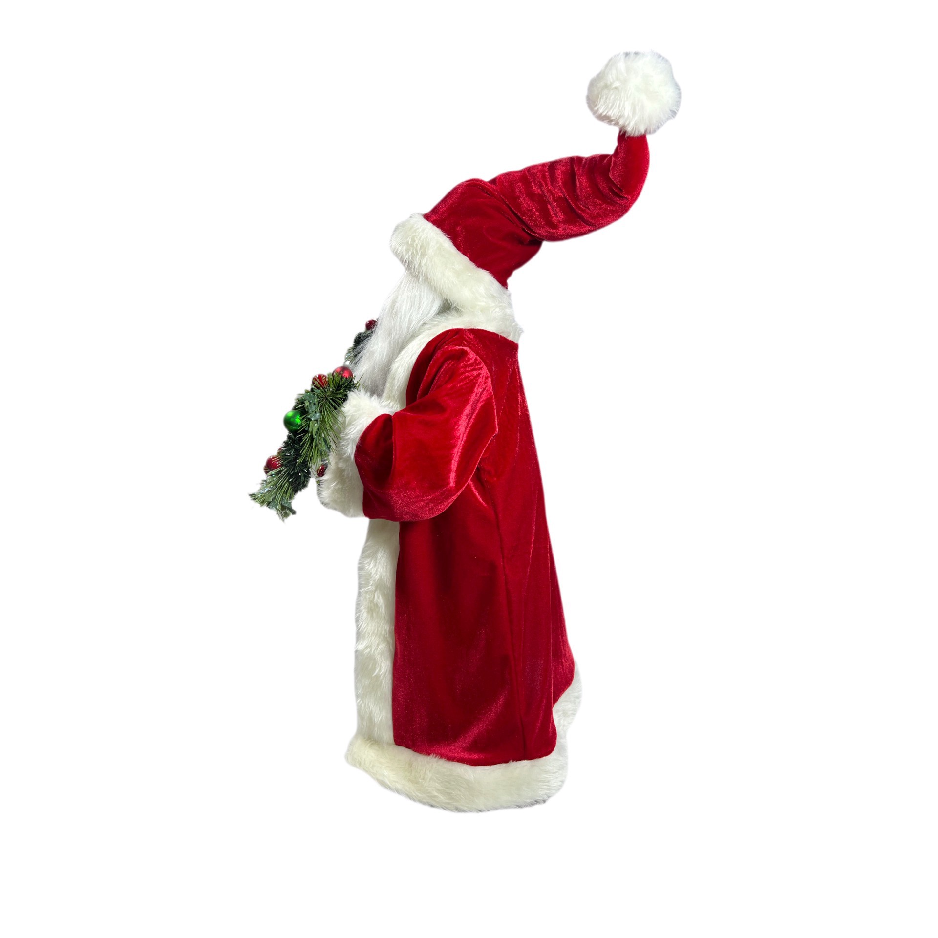slide 2 of 4, 24" Santa With Toy Bag & Garland Tabletop Decor By Ashland, 12 in x 8 in x 24 in