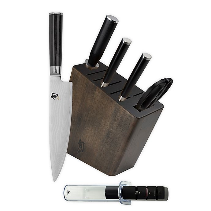 slide 1 of 2, Shun Classic Knife Block Set, 7 ct