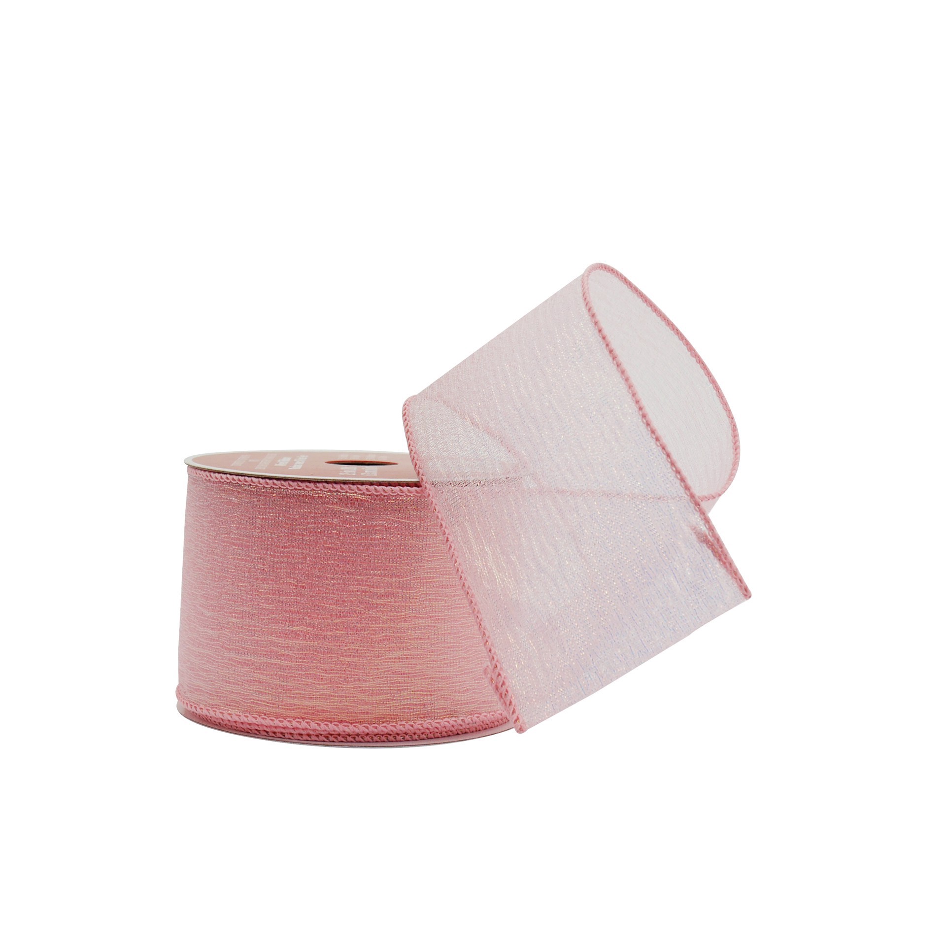 slide 2 of 3, 2.5" X 20ft. Iridescent Pink Wired Shimmer Ribbon By Celebrate It, 2.5 in x 20 ft