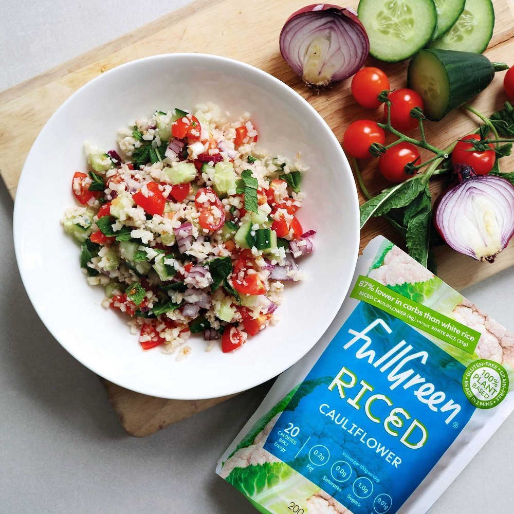slide 3 of 4, Fullgreen Full Green Riced Broccoli with Cauliflower, 7.05 oz