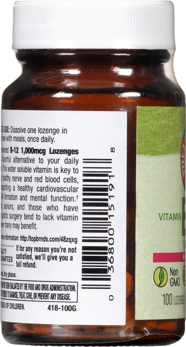 slide 7 of 9, Full Circle Market 1000 mcg Raspberry Flavor Vitamin B12 100 Lozenges, 100 ct