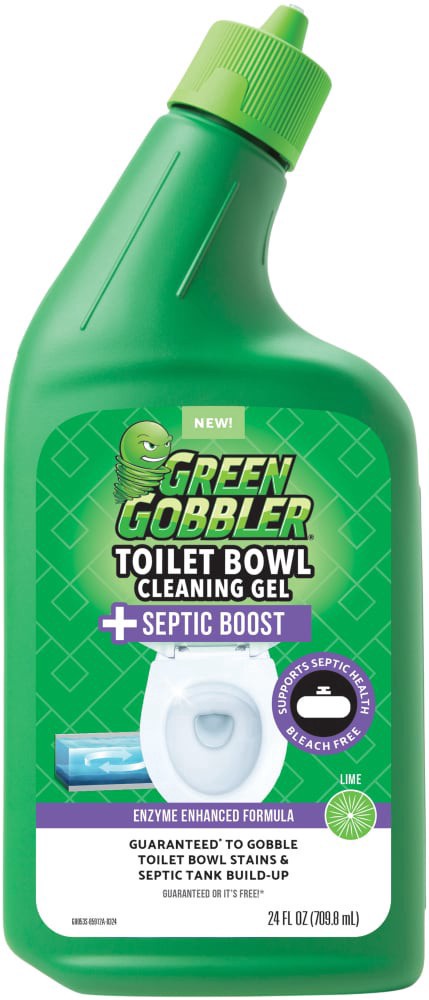 slide 1 of 2, Green Gobbler® Toilet Bowl Cleaning Gel + Septic Boost, 24 fl oz