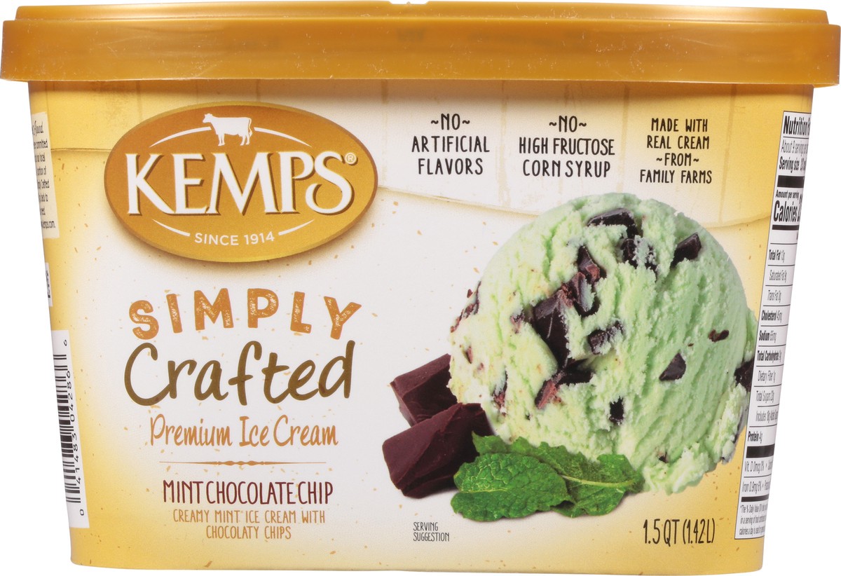 slide 5 of 9, Kemps Simply Crafted Mint Chocolate Chip Ice Cream 48 oz, 48 oz