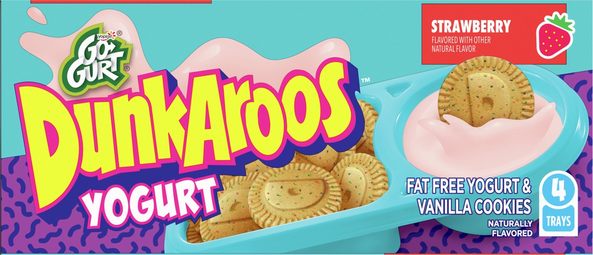 slide 5 of 13, DunkAroos Yoplait Go-Gurt, Low Fat Yogurt, Strawberry Dunkaroos, 8.8 oz, 4 ct