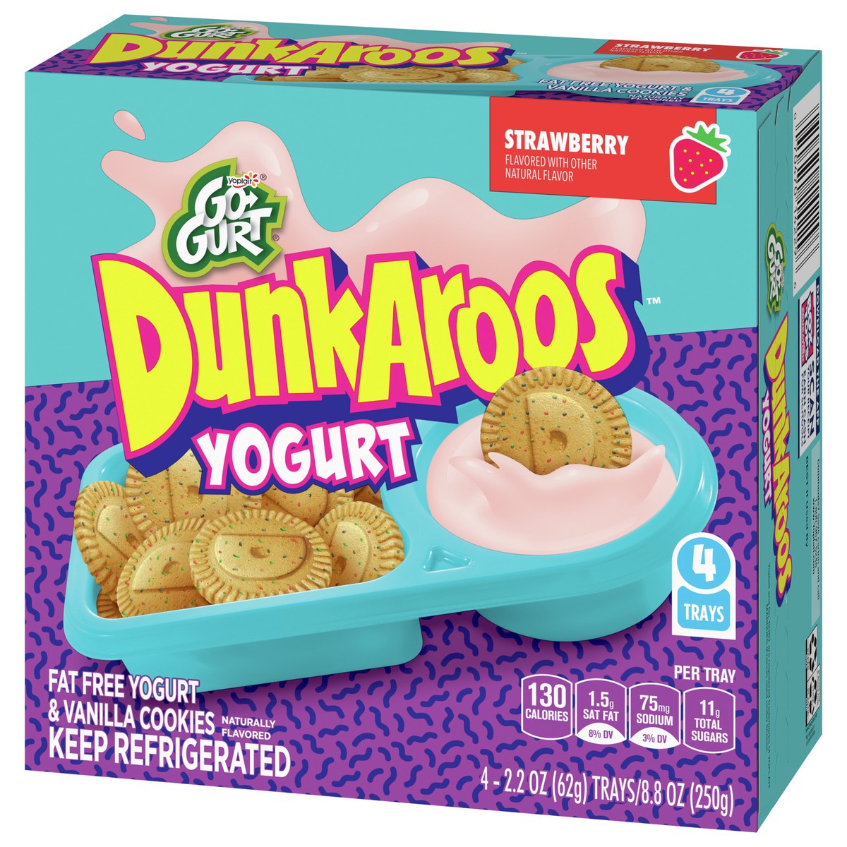 slide 8 of 13, DunkAroos Yoplait Go-Gurt, Low Fat Yogurt, Strawberry Dunkaroos, 8.8 oz, 4 ct