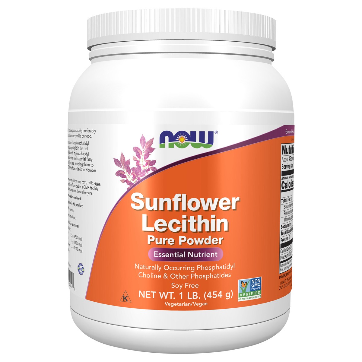 slide 1 of 4, NOW Sunflower Lecithin Pure Powder - 1 lb., 1 lb