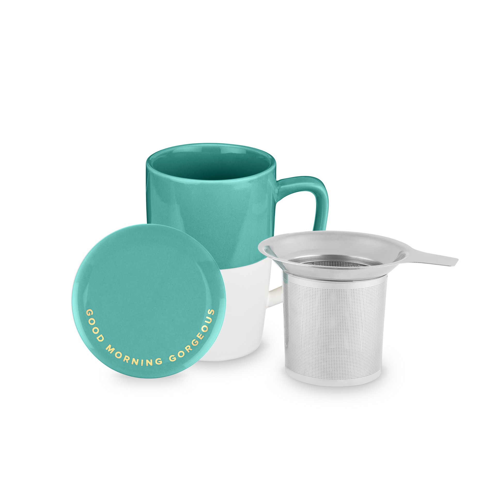 slide 2 of 5, true Pinky Up Teal Tea Mug Infuser Delia, 1 ct