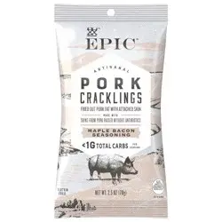 Epic Maple Bacon Pork Cracklings, Keto Friendly, Paleo Friendly, 2.5oz