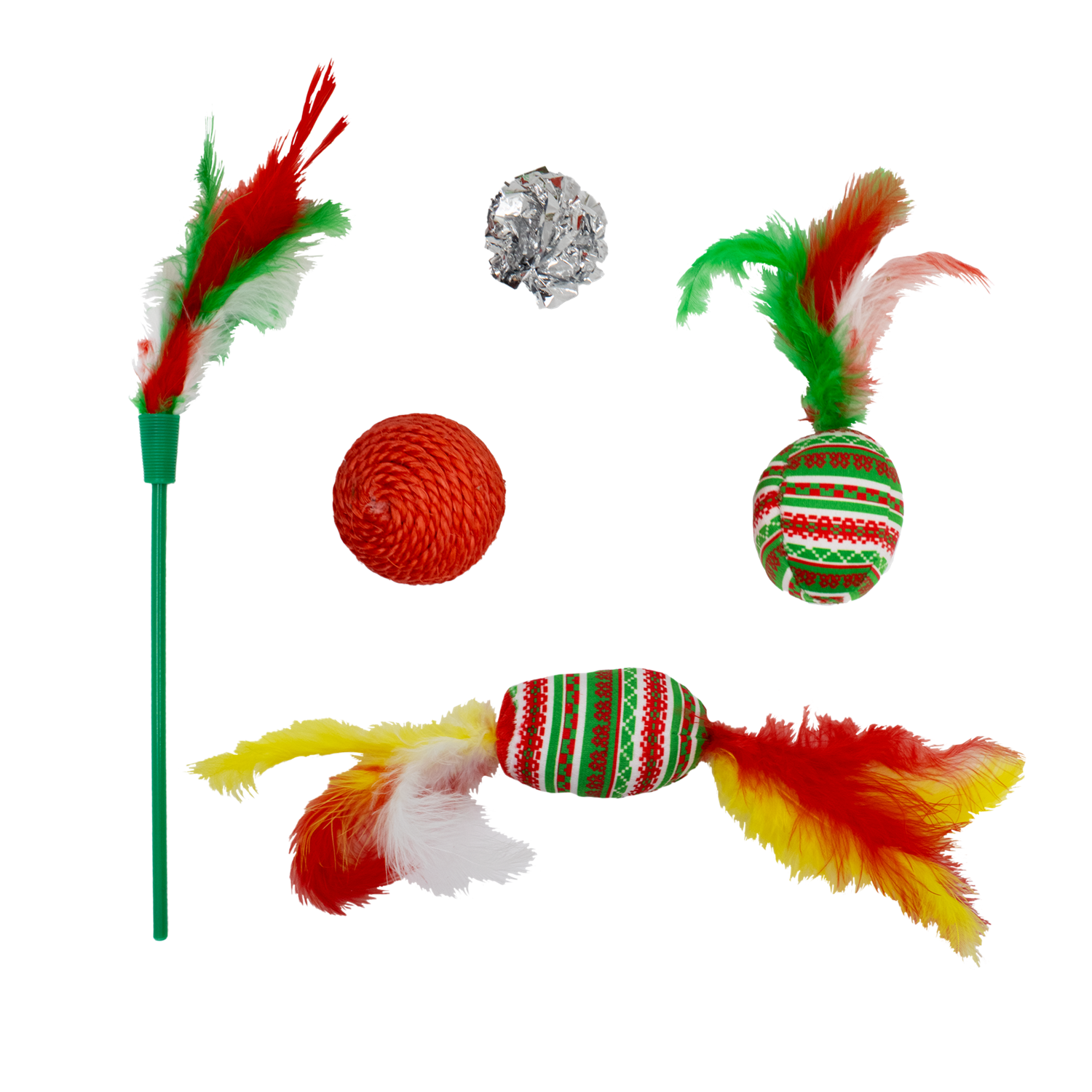 slide 2 of 2, Design Lab 5-Piece Pre-Filled Cat Toy Stocking, 5 ct