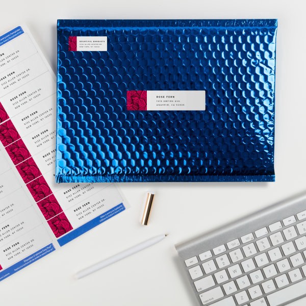 slide 3 of 9, Avery Easy Peel White Inkjet Address Labels, 8161, 500 ct; 1 in x 4 in