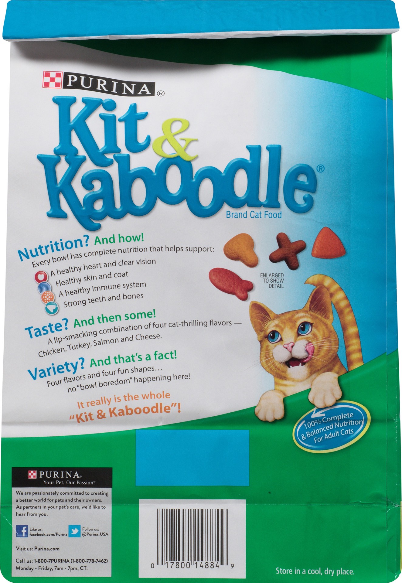 slide 2 of 6, Kit & Kaboodle Purina Kit & Kaboodle Dry Cat Food; Essentials, 3.15 lb