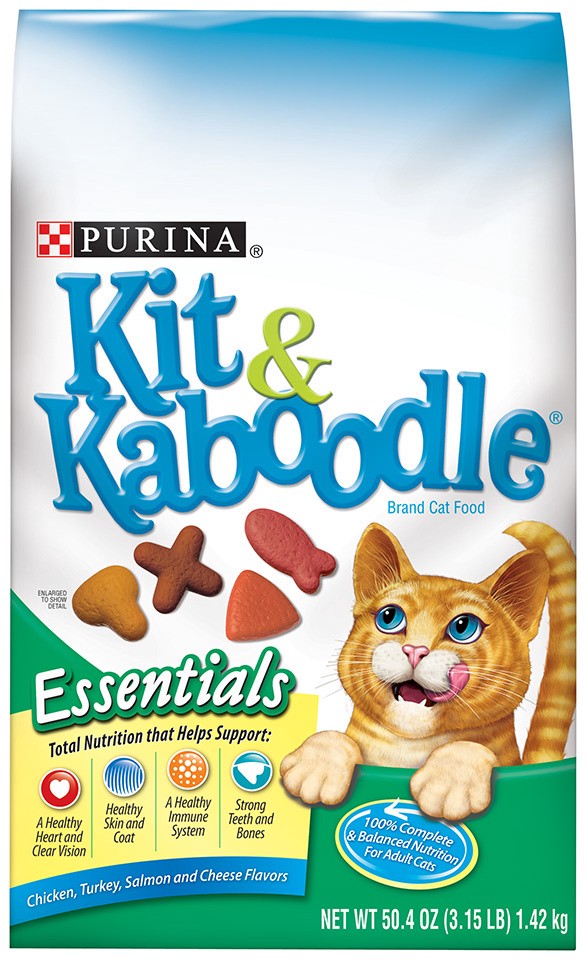 slide 1 of 6, Kit & Kaboodle Purina Kit & Kaboodle Dry Cat Food; Essentials, 3.15 lb